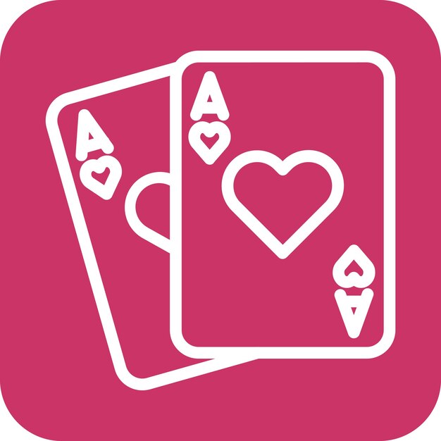 Diseño vectorial de cartas de juego Estilo de icono