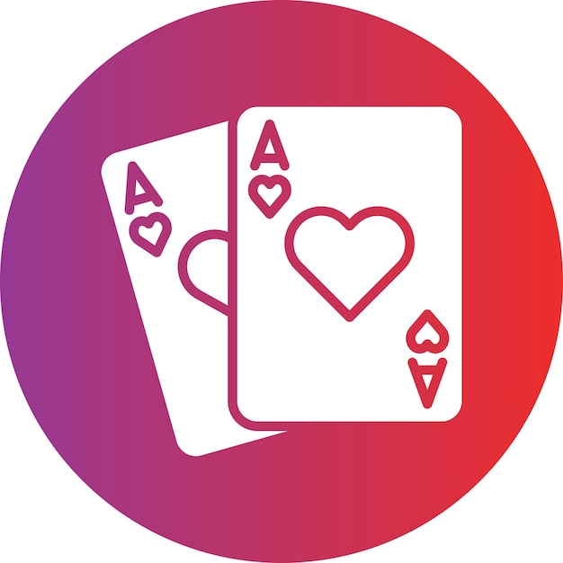 Diseño vectorial de cartas de juego Estilo de icono