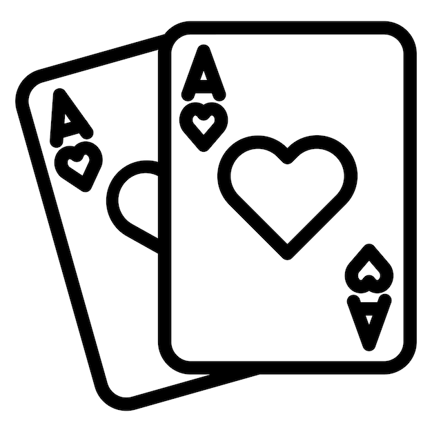 Diseño vectorial de cartas de juego Estilo de icono