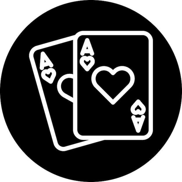 Diseño vectorial de cartas de juego Estilo de icono