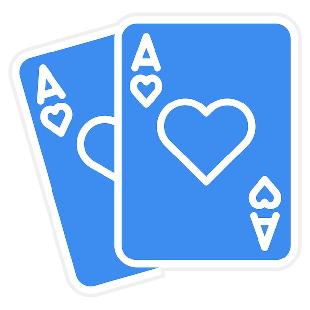 Diseño vectorial de cartas de juego Estilo de icono