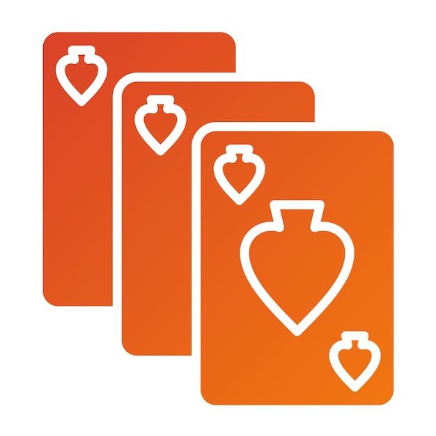 Diseño vectorial de cartas de juego Estilo de icono