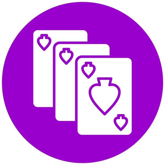 Diseño vectorial de cartas de juego Estilo de icono