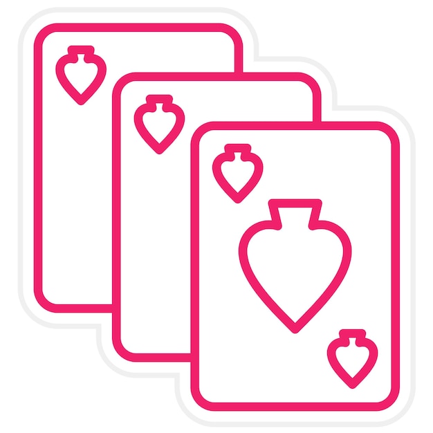 Diseño vectorial de cartas de juego Estilo de icono