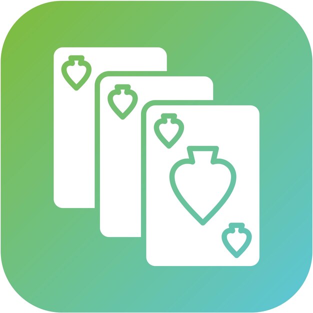 Diseño vectorial de cartas de juego Estilo de icono