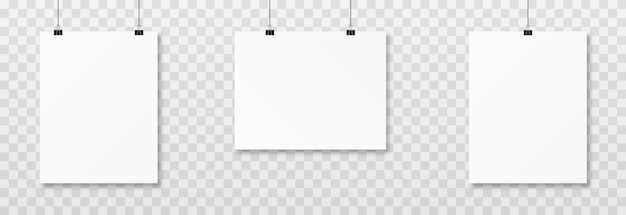 Vector diseño vectorial de carteles colgantes cartel png para publicidad plantilla en blanco carteles en blanco en blanco