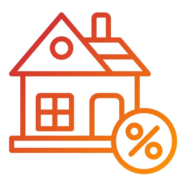 Diseño vectorial Casa descuento Icon Estilo