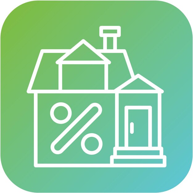 Diseño vectorial Casa descuento Icon Estilo