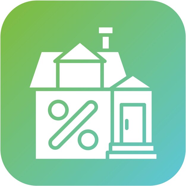 Diseño vectorial Casa descuento Icon Estilo