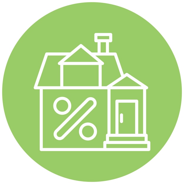 Diseño vectorial Casa descuento Icon Estilo