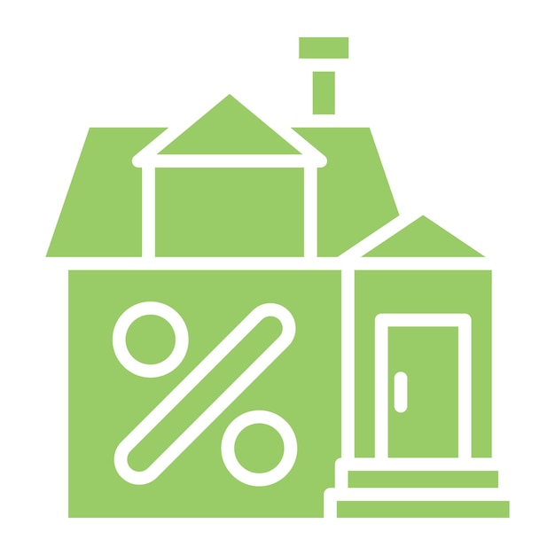 Diseño vectorial Casa descuento Icon Estilo
