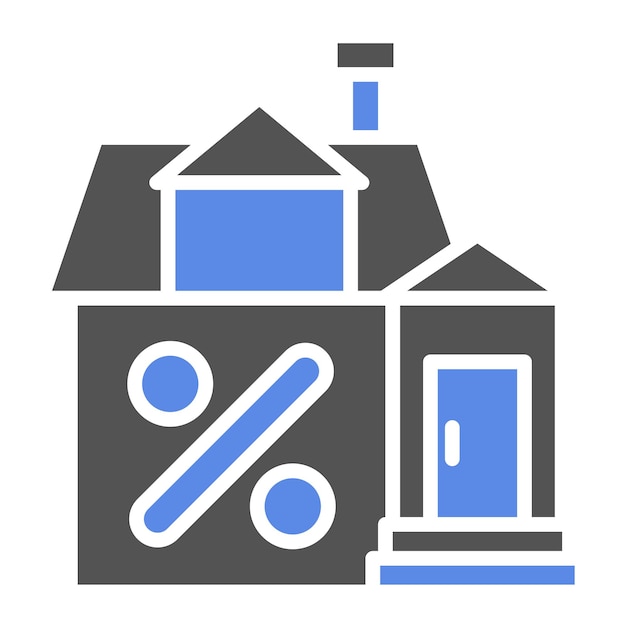 Diseño vectorial Casa descuento Icon Estilo