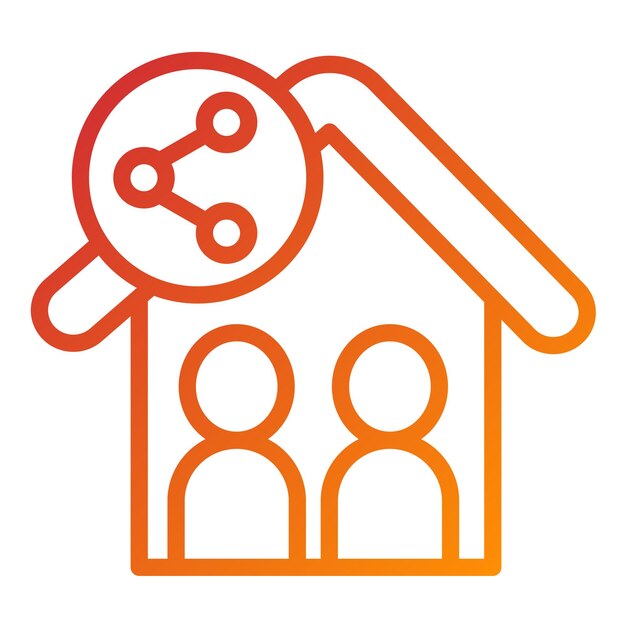 Diseño vectorial Casa de intercambio de estilo de icono
