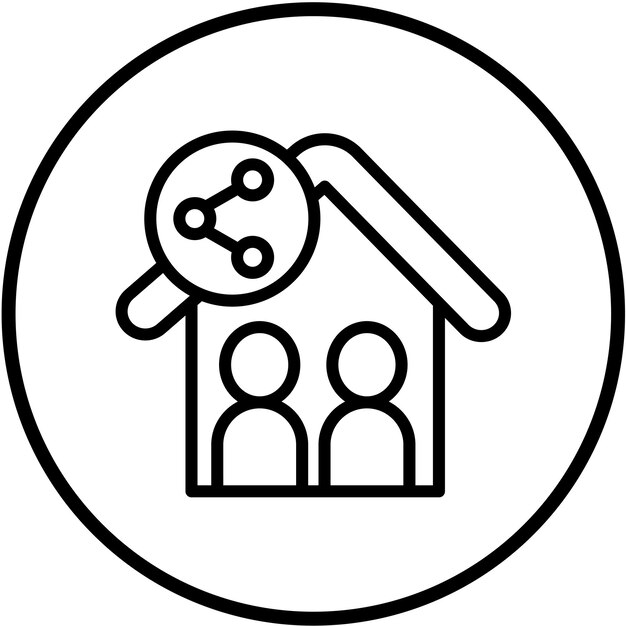 Diseño vectorial Casa de intercambio de estilo de icono