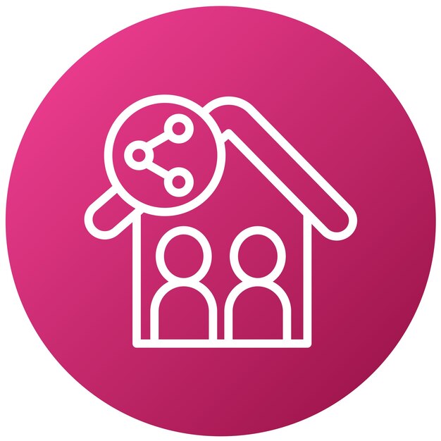 Diseño vectorial Casa de intercambio de estilo de icono