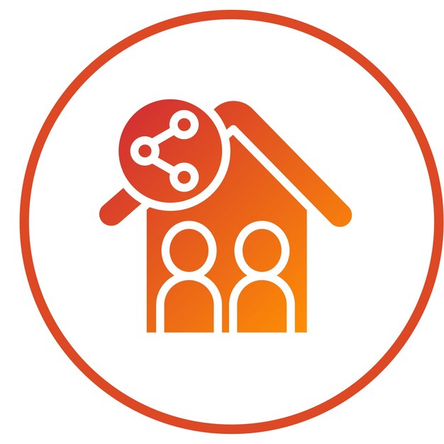 Diseño vectorial Casa de intercambio de estilo de icono
