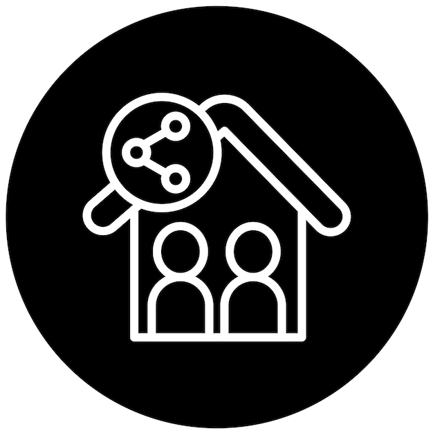 Diseño vectorial Casa de intercambio de estilo de icono