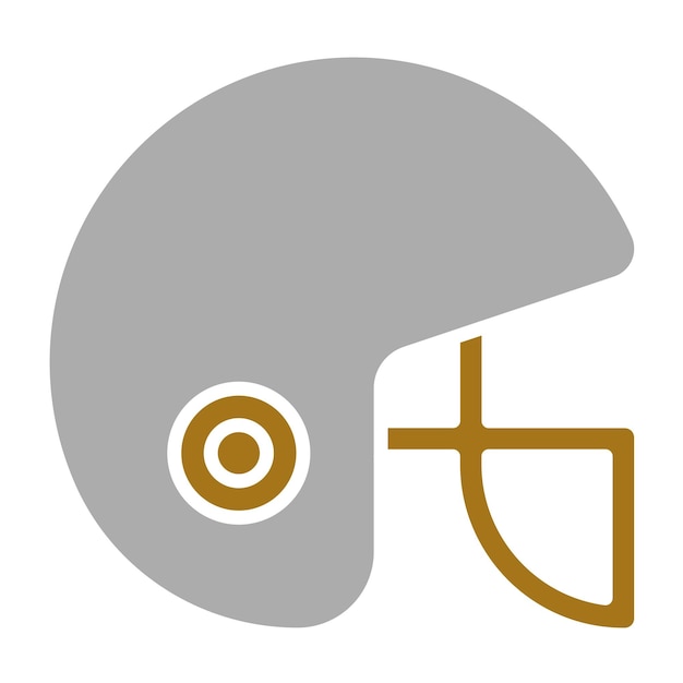 Diseño vectorial del casco de rugby