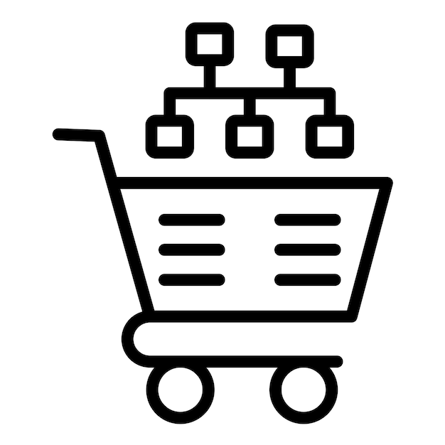 Diseño vectorial Categorías del carrito Estilo del icono