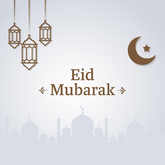 Diseño vectorial para la celebración de Eid Mubarak