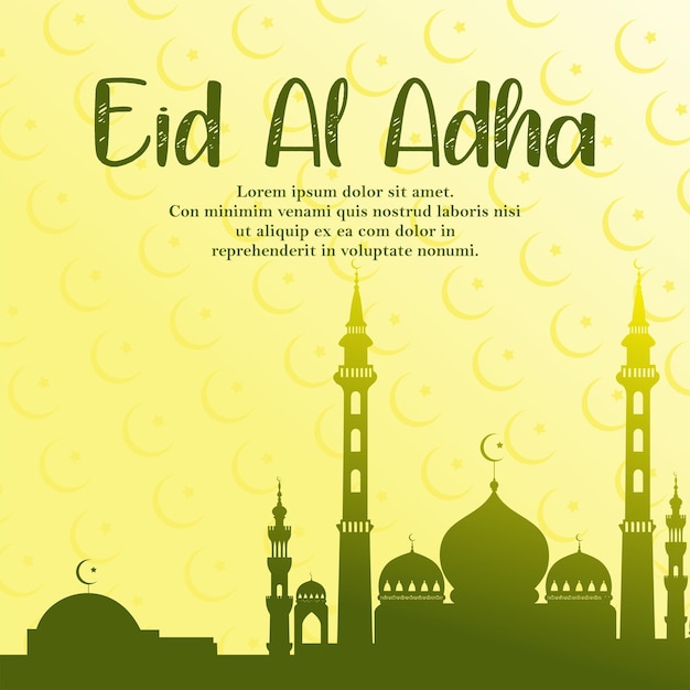 Diseño vectorial de celebración islámica de Eid Al Adha