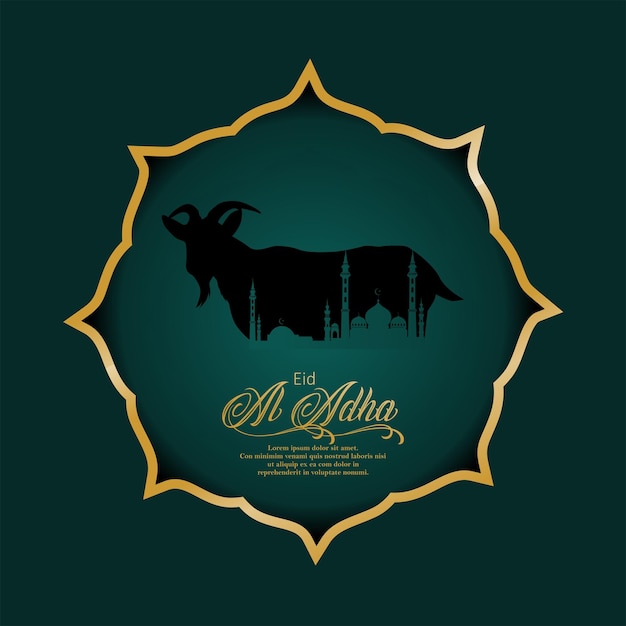 Diseño vectorial de celebración islámica de Eid Al Adha