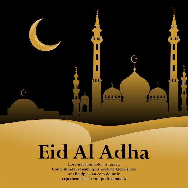 Diseño vectorial de celebración islámica de Eid Al Adha