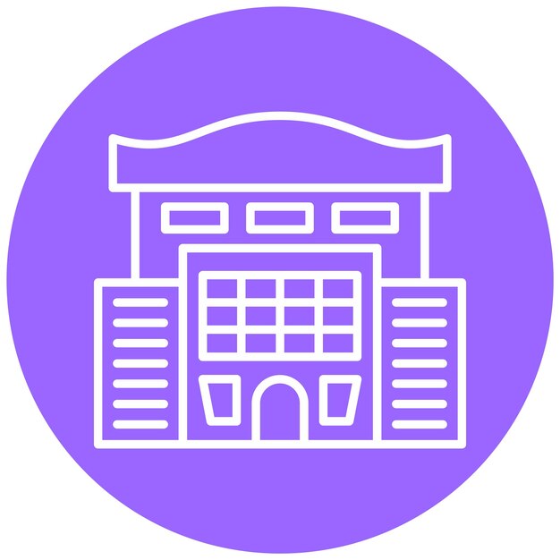 Diseño vectorial Centro de compras Estilo de icono