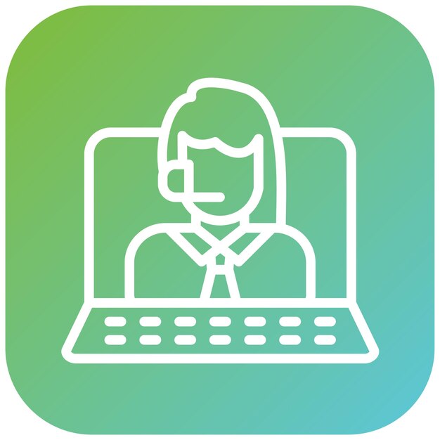Diseño vectorial Centro de contacto Estilo de icono