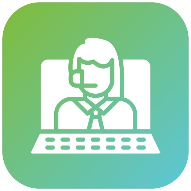 Diseño vectorial Centro de contacto Estilo de icono