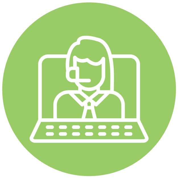 Diseño vectorial Centro de contacto Estilo de icono