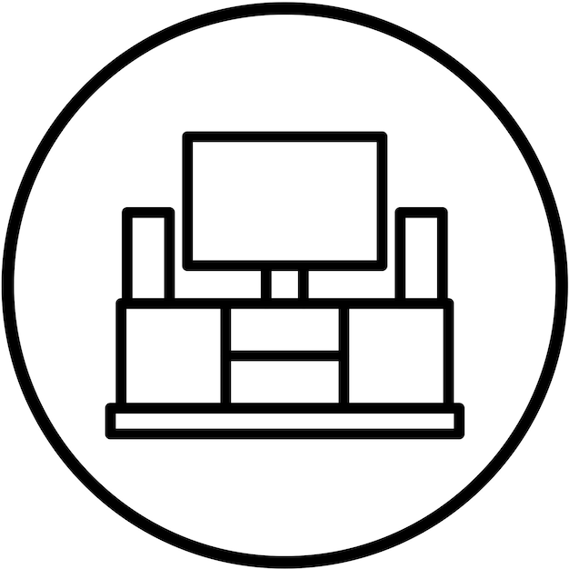 Diseño vectorial Centro de entretenimiento Estilo de icono