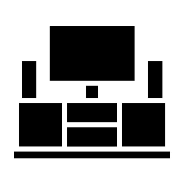 Diseño vectorial Centro de entretenimiento Estilo de icono
