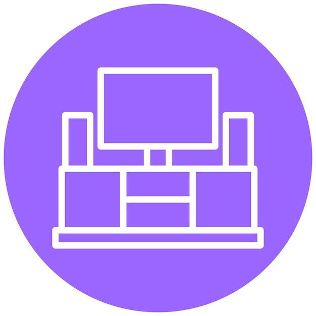 Diseño vectorial Centro de entretenimiento Estilo de icono