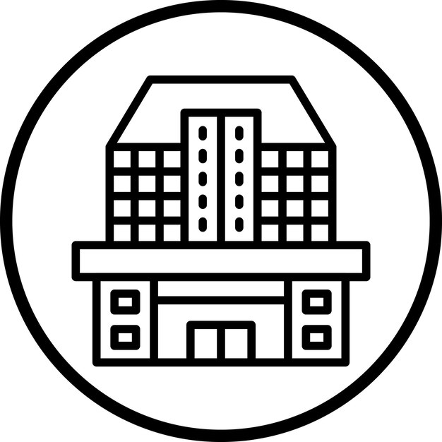 Diseño vectorial Centro de Exposición Estilo de icono