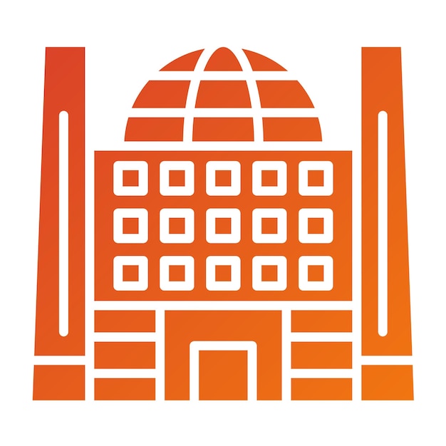 Diseño vectorial Centro de Exposición Estilo de icono