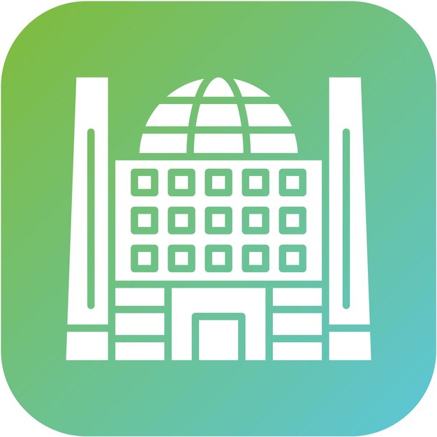 Diseño vectorial Centro de Exposición Estilo de icono