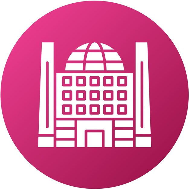 Diseño vectorial Centro de Exposición Estilo de icono