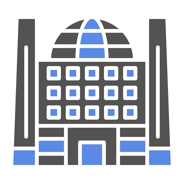 Diseño vectorial Centro de Exposición Estilo de icono