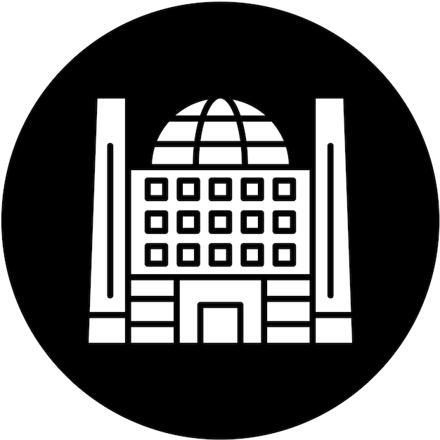 Diseño vectorial Centro de Exposición Estilo de icono