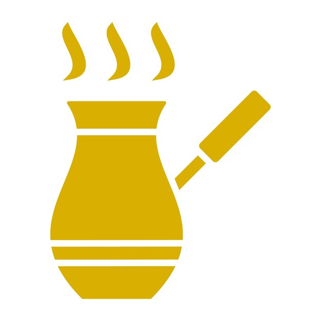 Diseño vectorial Cezve Estilo del icono