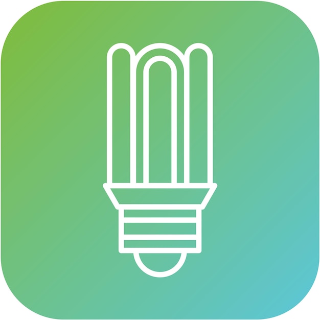 Diseño vectorial Cfl Estilo del icono de la bombilla compacta