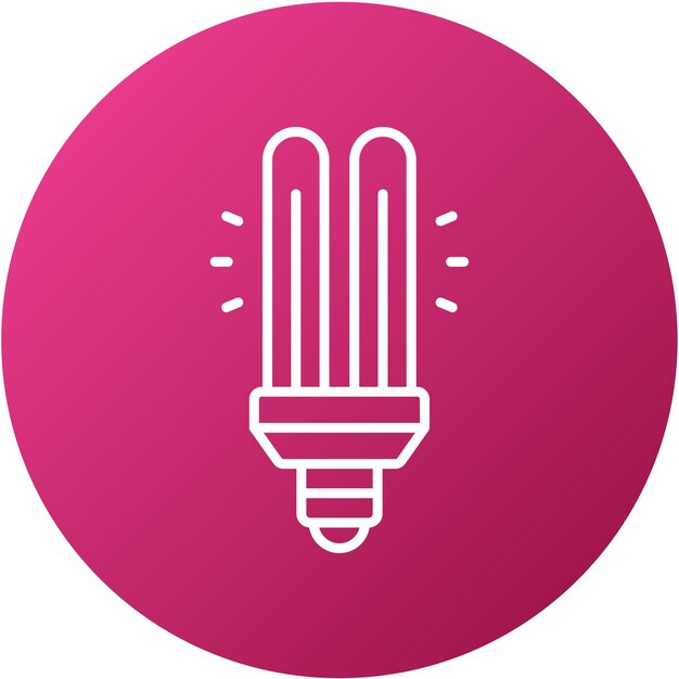Diseño vectorial Cfl Estilo del icono de la bombilla compacta