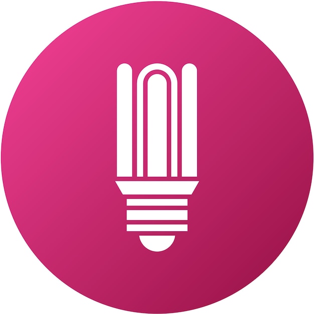 Diseño vectorial Cfl Estilo del icono de la bombilla compacta