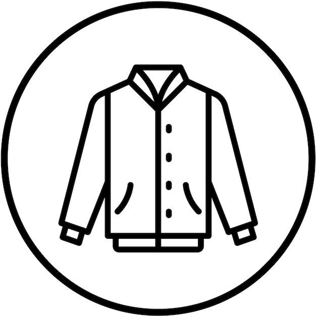 Diseño vectorial de la chaqueta Varsity Estilo icono