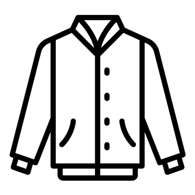Diseño vectorial de la chaqueta Varsity Estilo icono