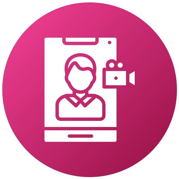 Diseño vectorial de chat de video Estilo de icono