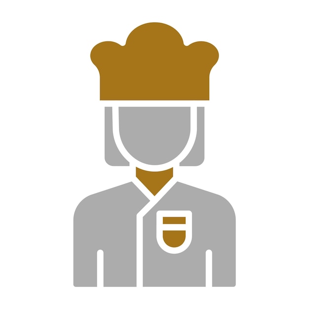 Diseño vectorial Chef Estilo de icono femenino