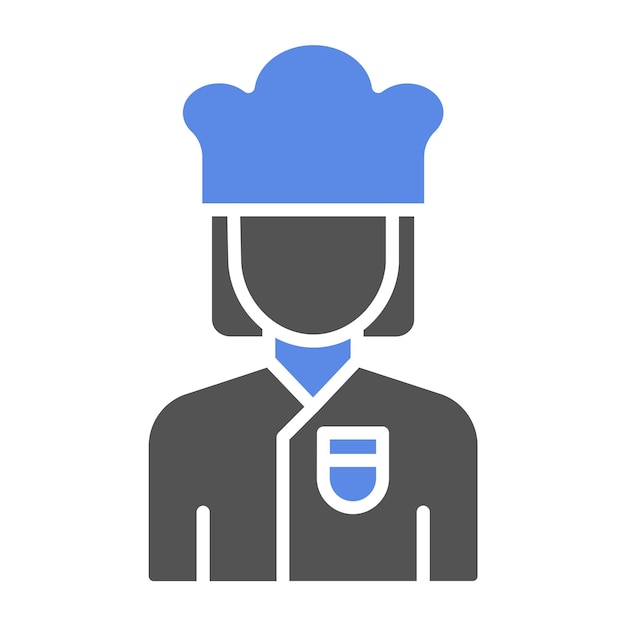Diseño vectorial Chef Estilo de icono femenino