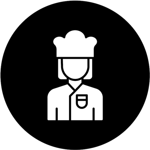Diseño vectorial Chef Estilo de icono femenino